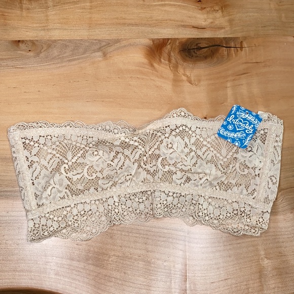 Free People Lacey Looks Women's Bandeau Nude NWT S - Picture 3 of 6